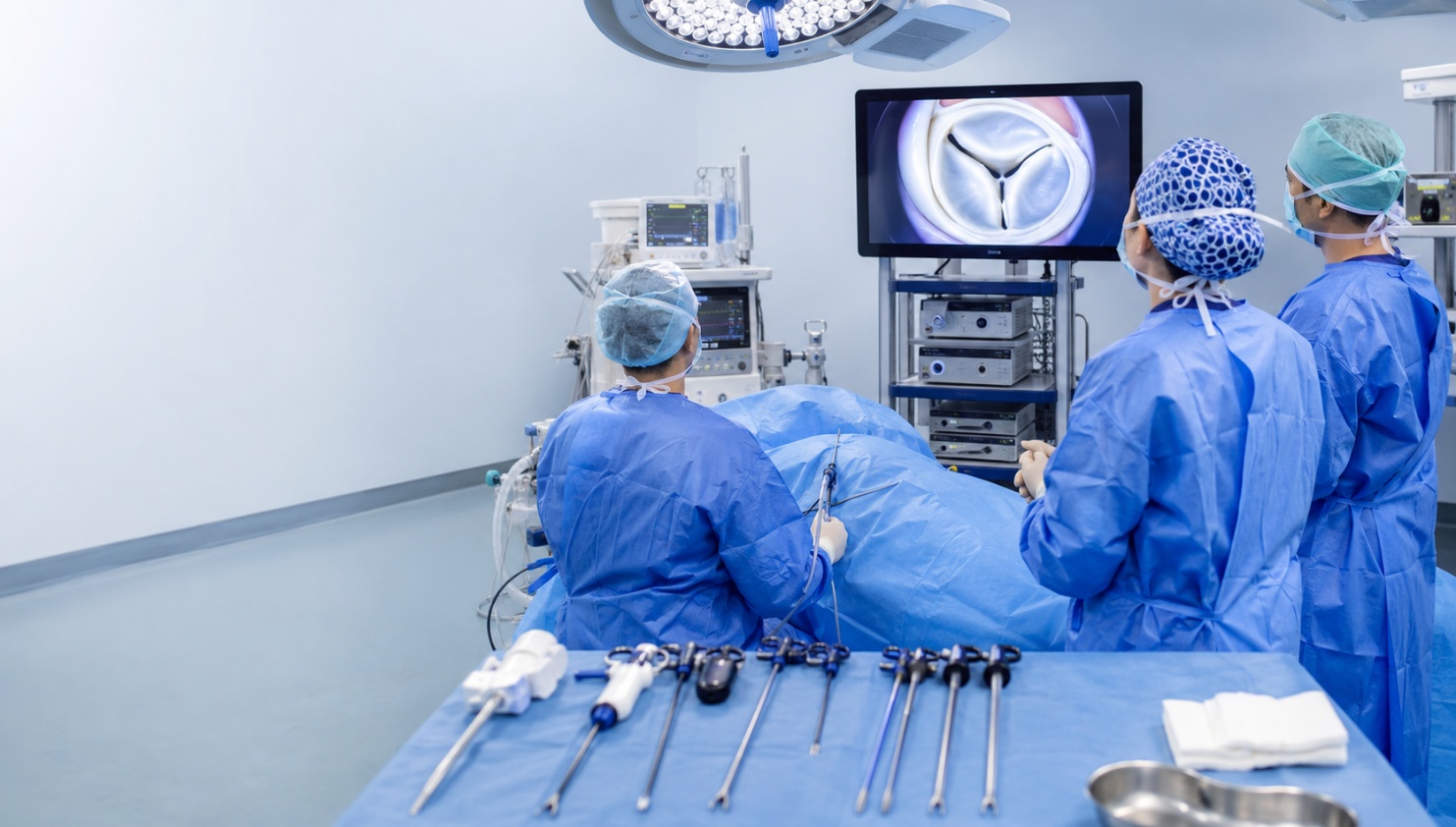 Chirurgia cardiaca mininvasiva assistita da visione endoscopica in sala operatoria